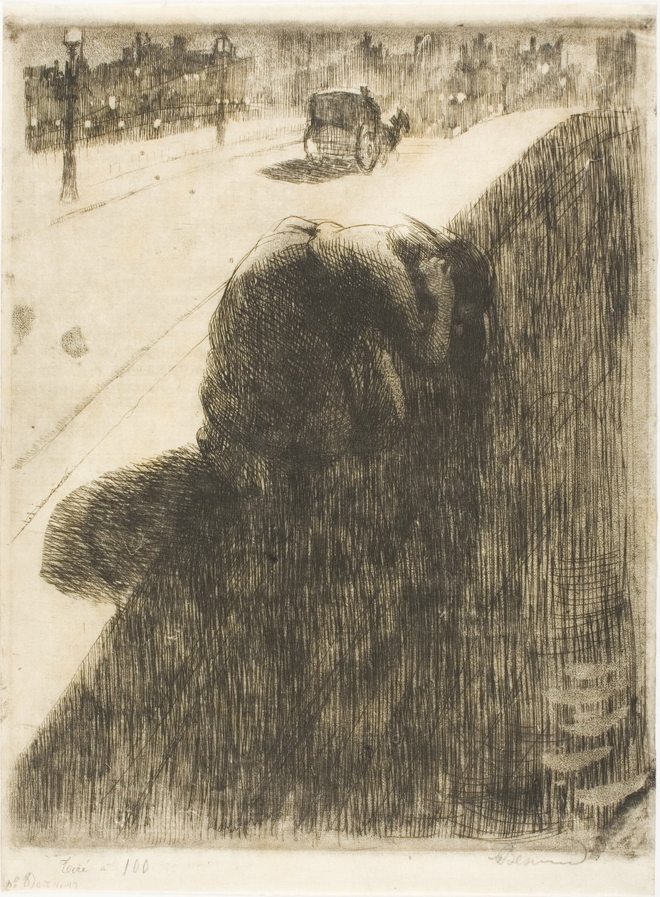 Zelfmoord, plaat elf van Vrouw door Albert Besnard