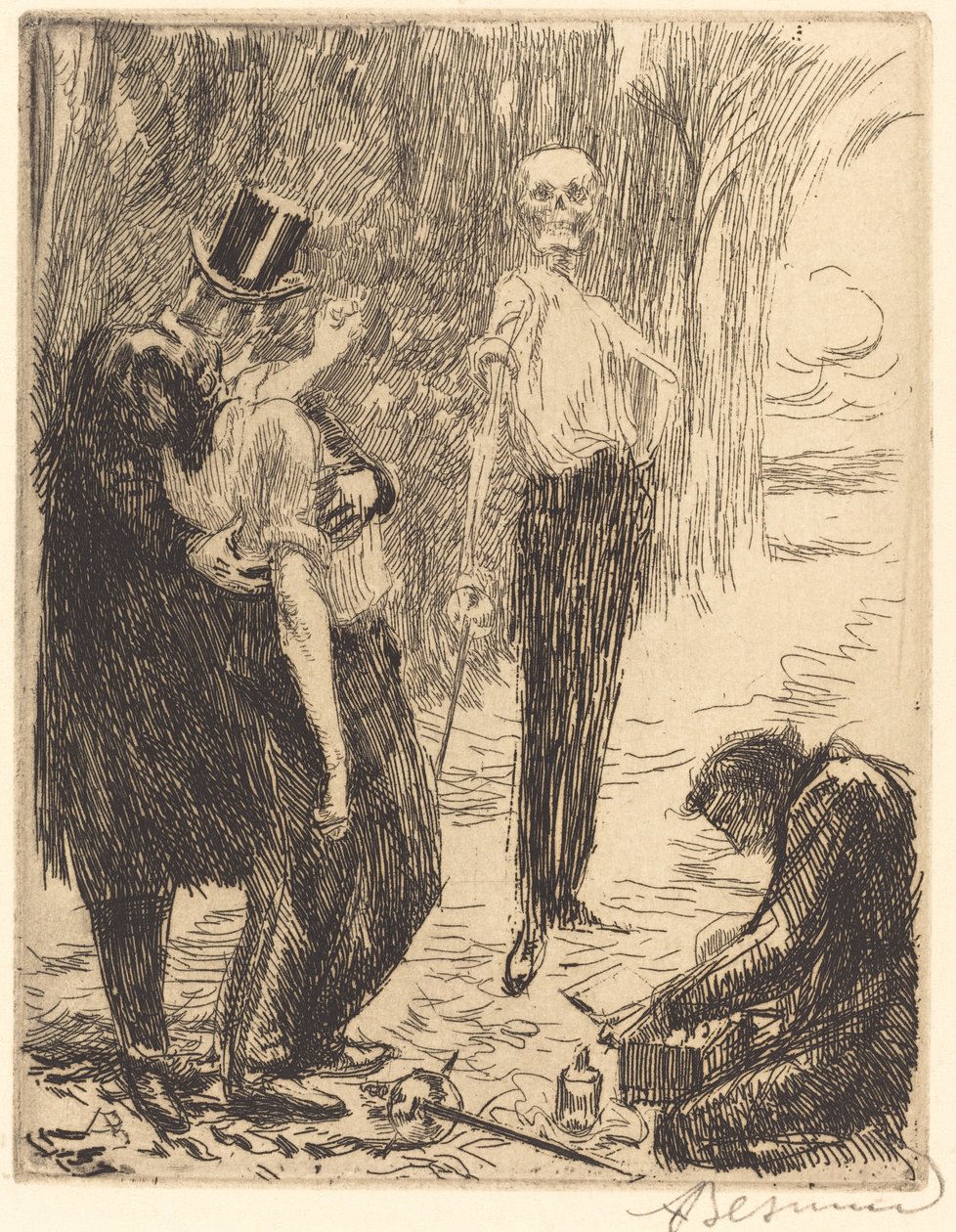 Het duel door Albert Besnard