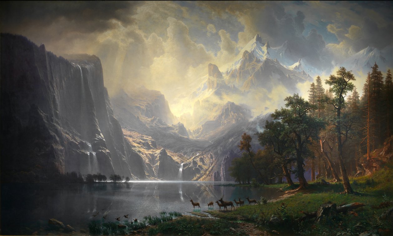 Onder de Sierra Nevada, Californië door Albert Bierstadt