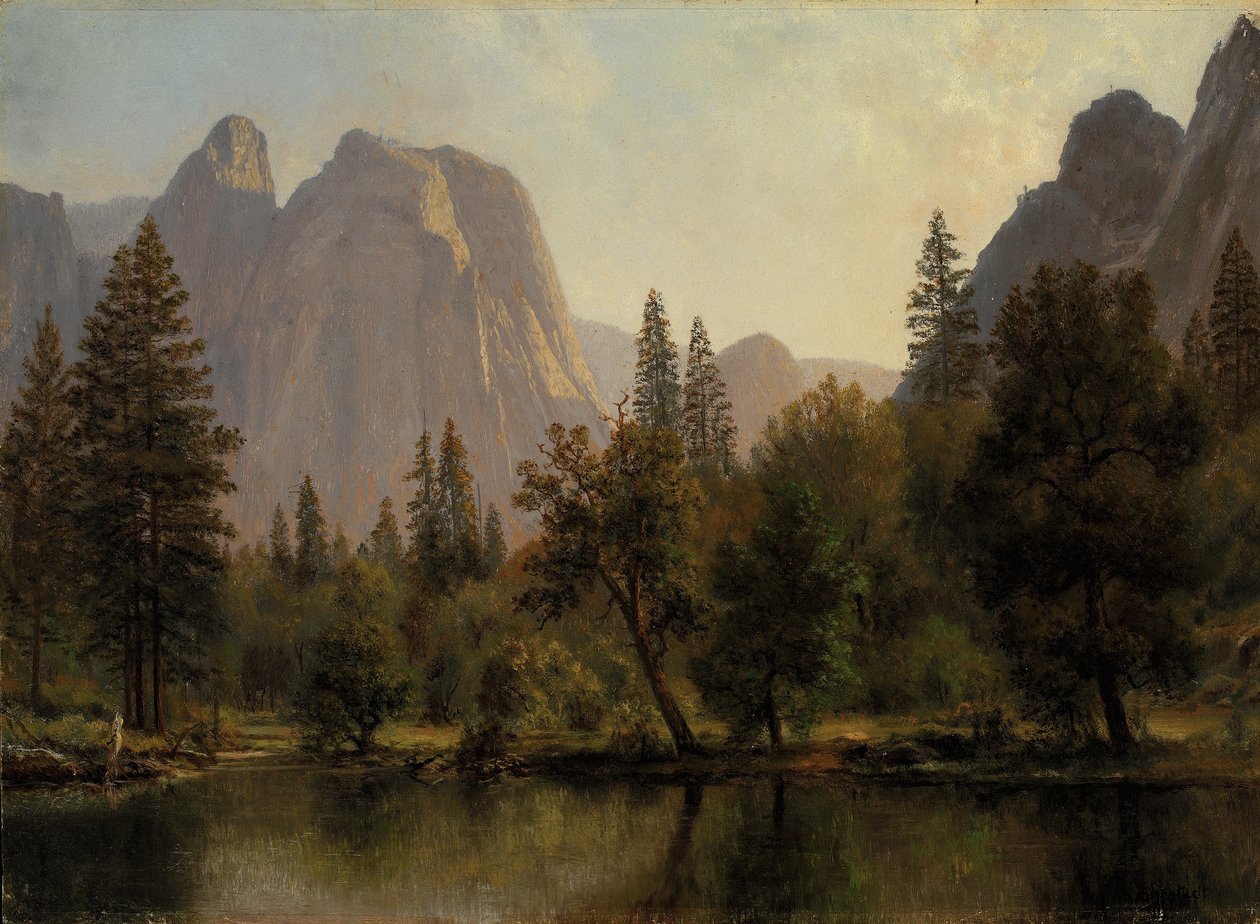 Cathedral Rocks, Yosemite Valley door Albert Bierstadt