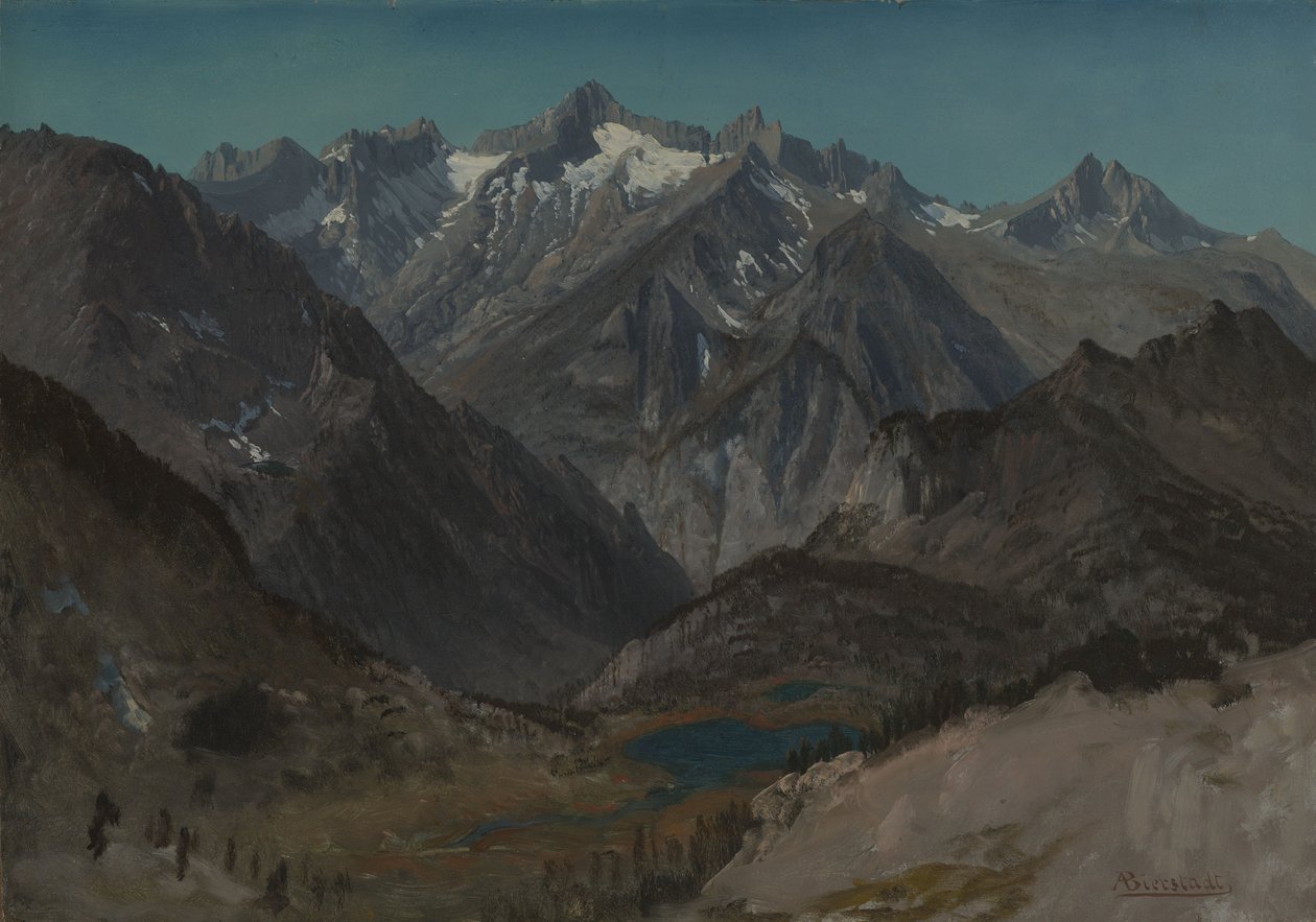 Great Western Divide, Sierra Nevada door Albert Bierstadt
