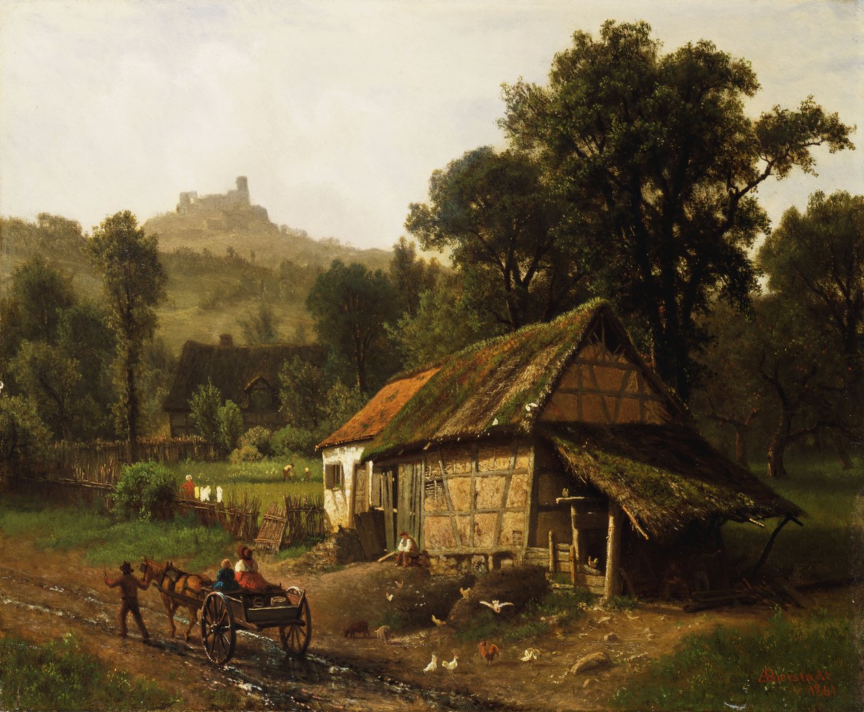 In de Voorheuvels, 1861 door Albert Bierstadt