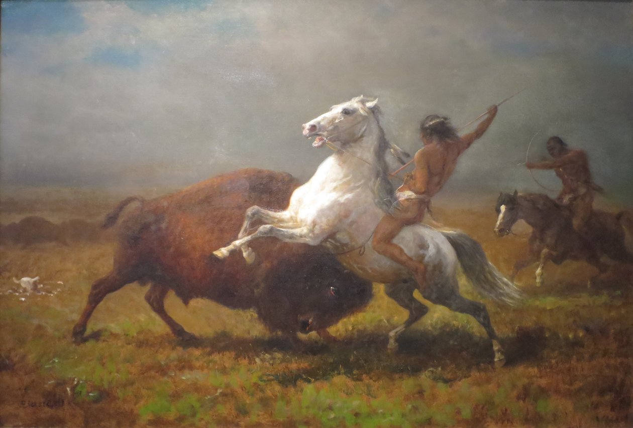 Studie voor "The Last of the Buffalo door Albert Bierstadt