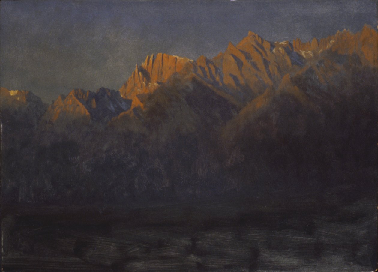 Zonsopgang in de Sierras door Albert Bierstadt