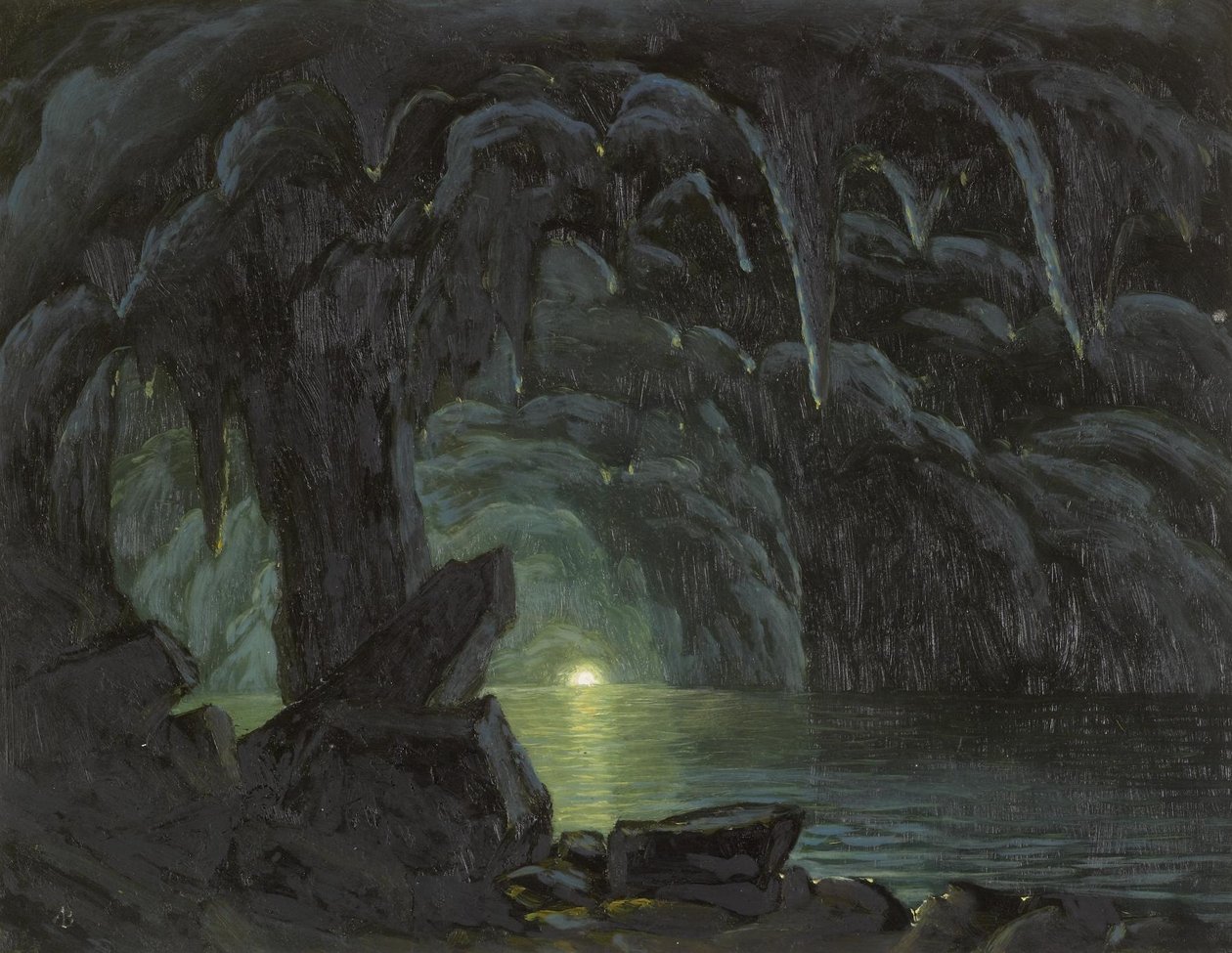 De Blauwe Grot, Capri door Albert Bierstadt
