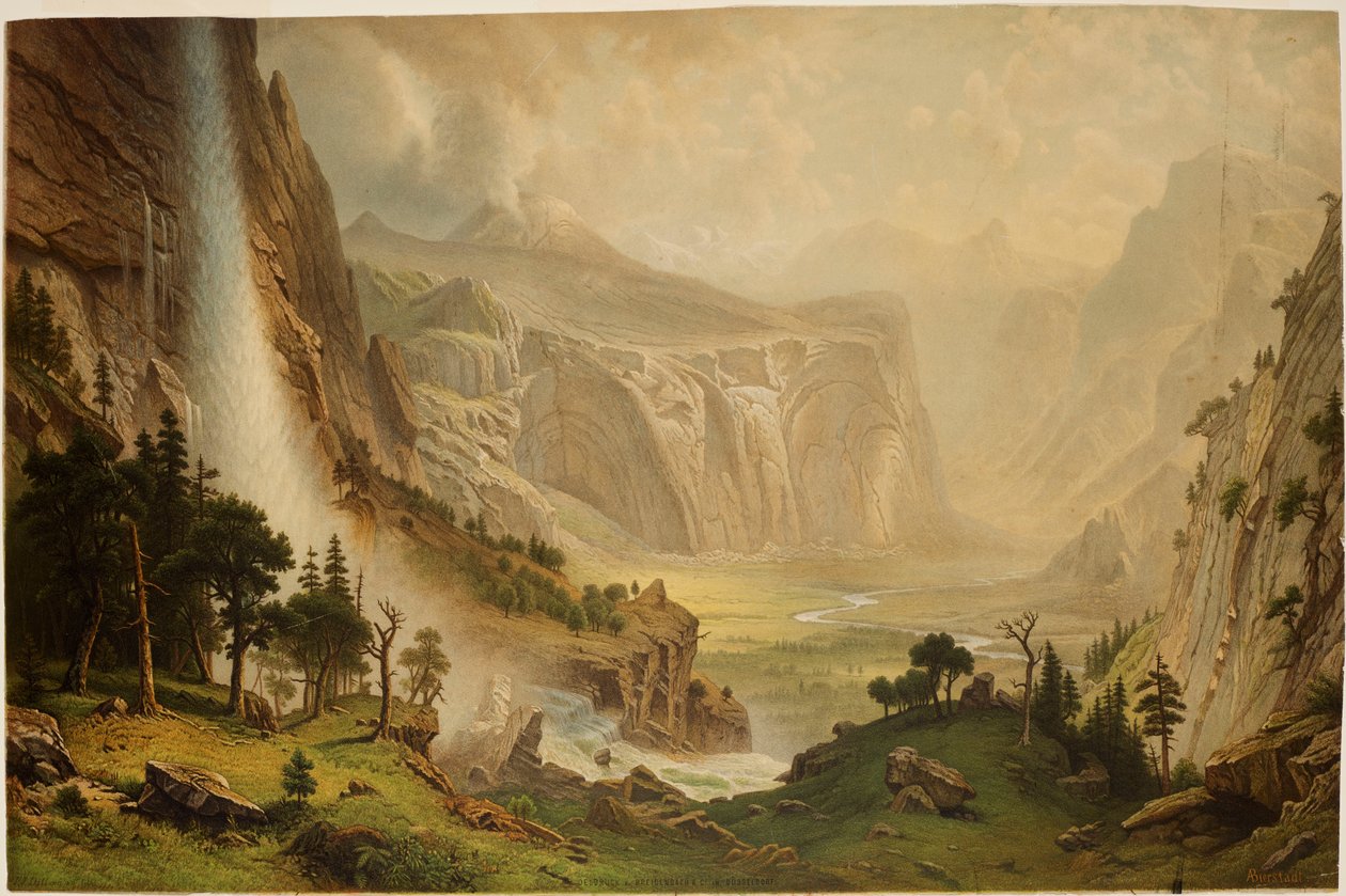 De koepels van Yosemite door Albert Bierstadt