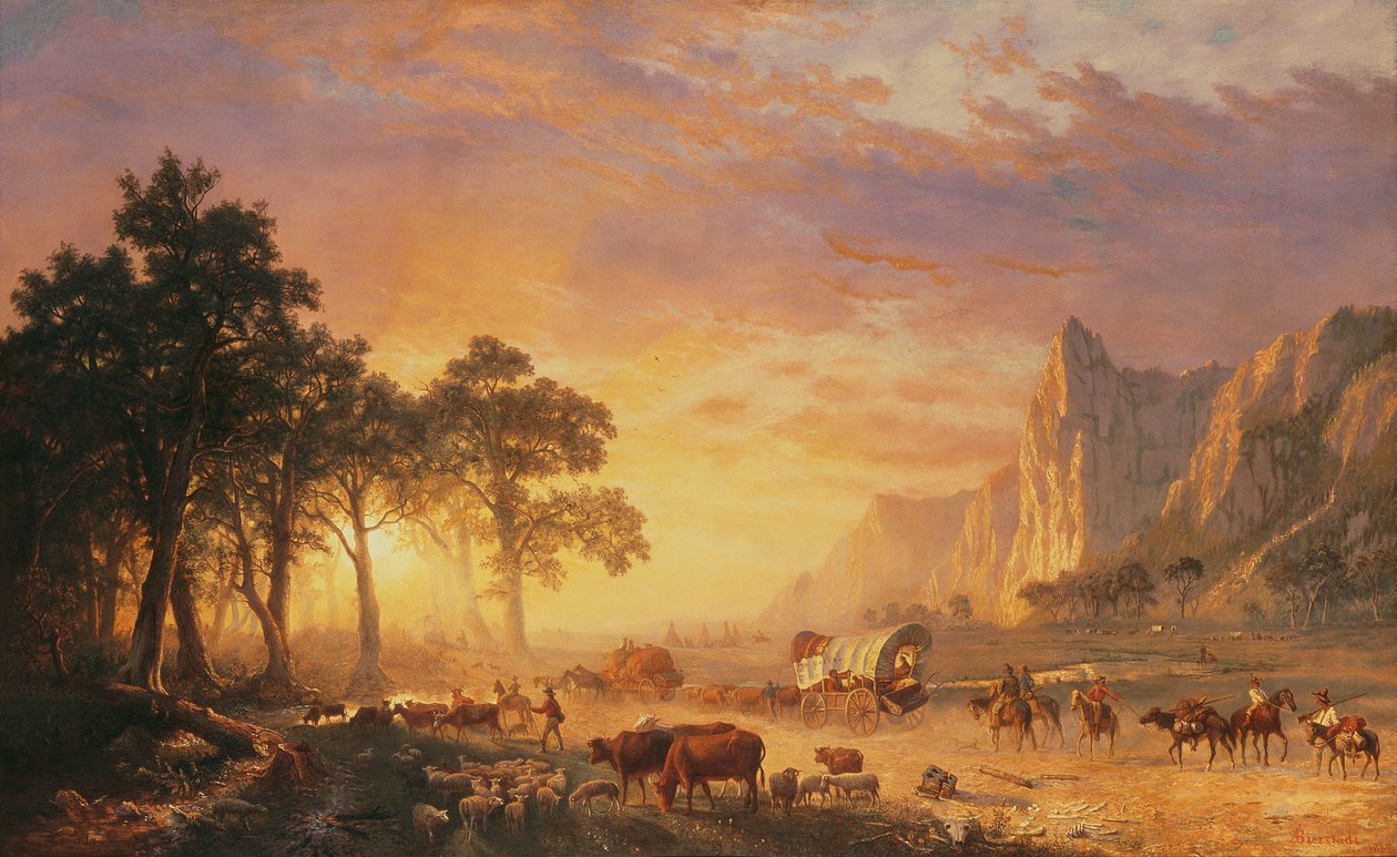 De Oregon Trail door Albert Bierstadt