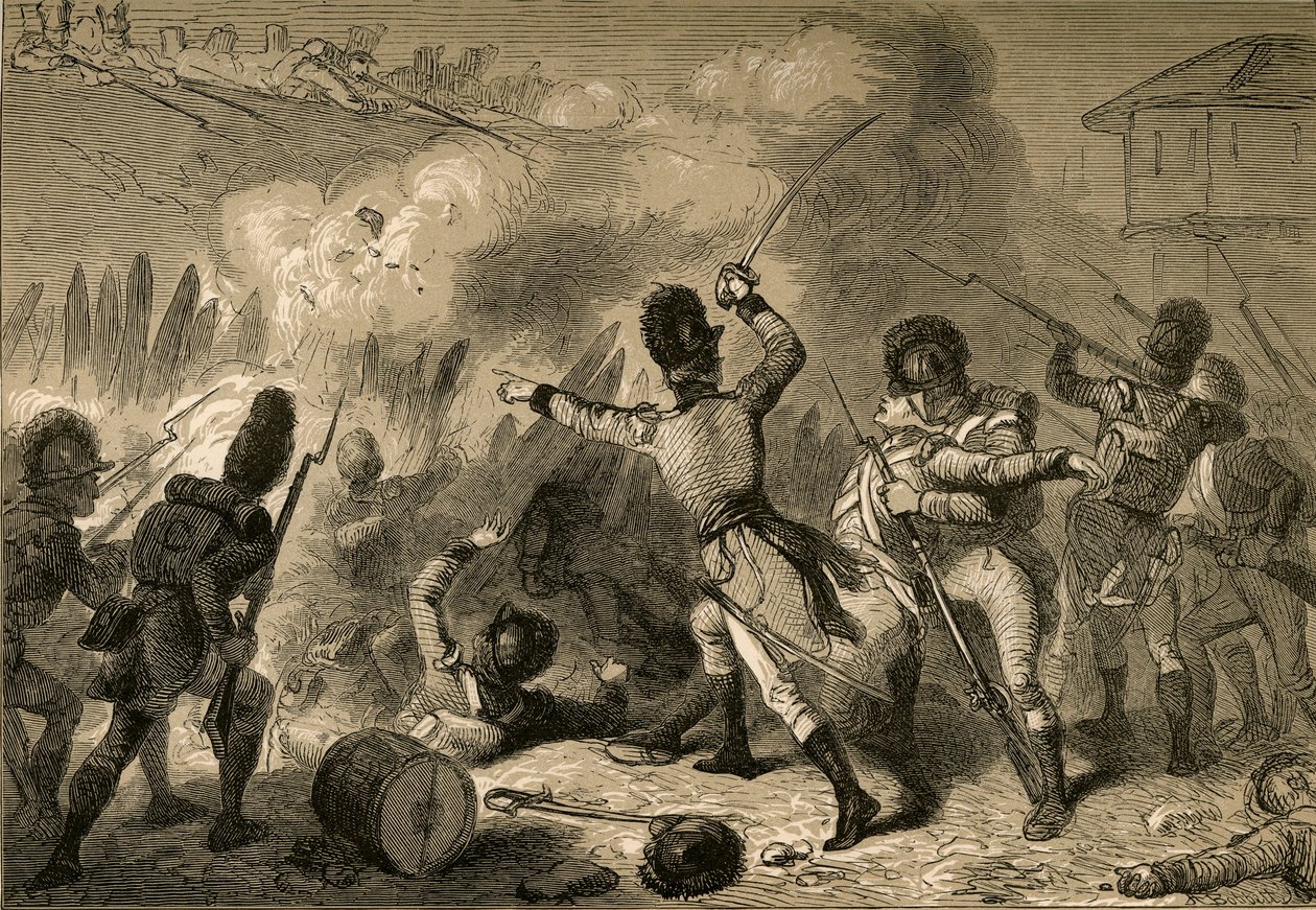 De Britten afgeslagen bij Fort Stephenson, 1878 door Albert Bobbett