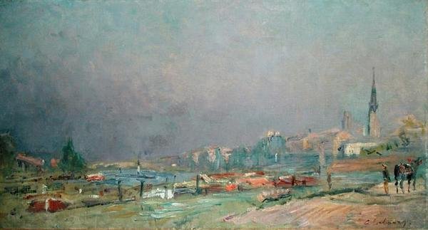 Aan de Rivieroever door Albert Charles Lebourg
