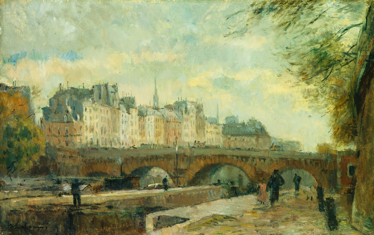 De Nieuwe Brug van de Stad door Albert Charles Lebourg