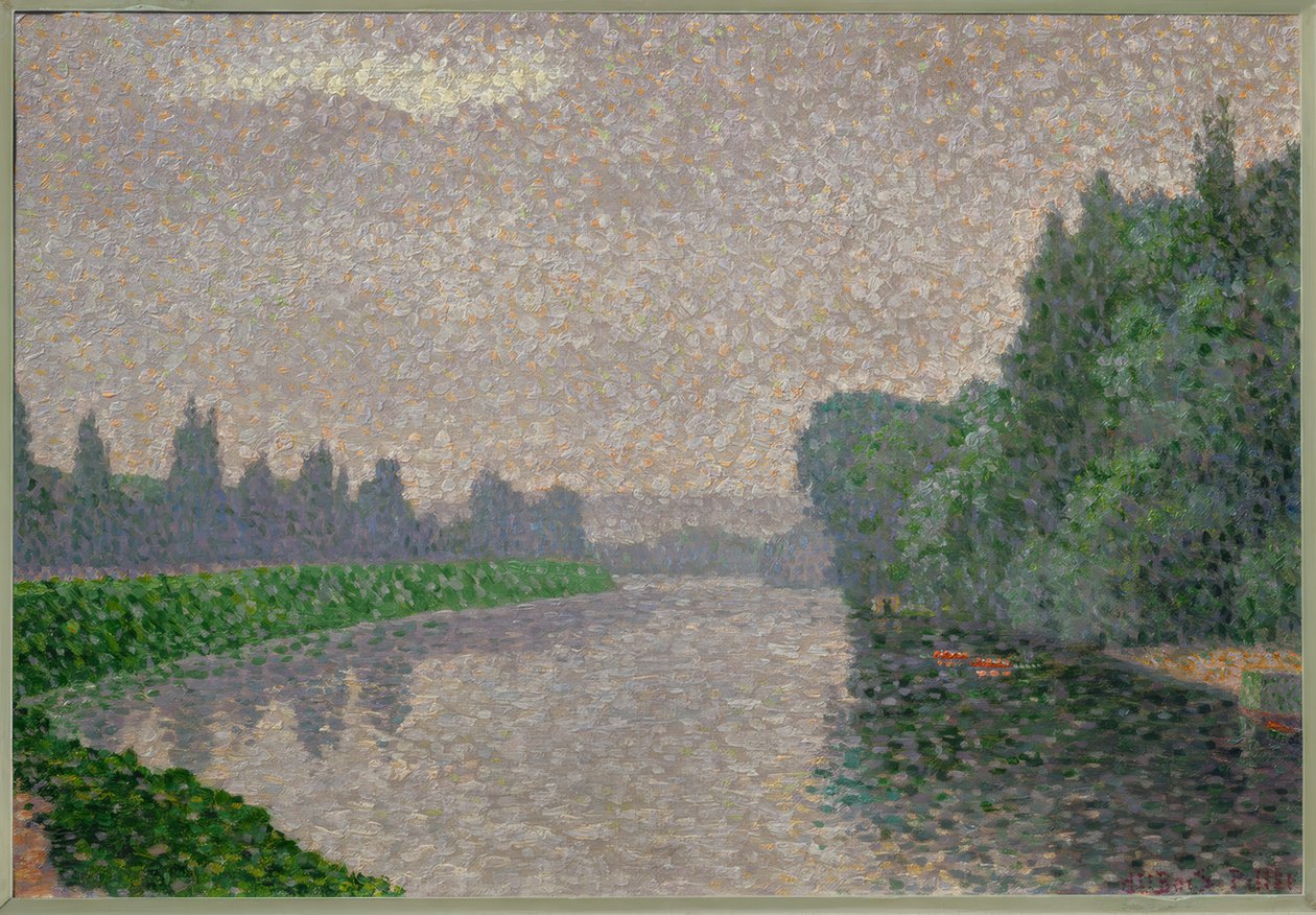 La Marne bij zonsopgang door Albert Dubois Pillet