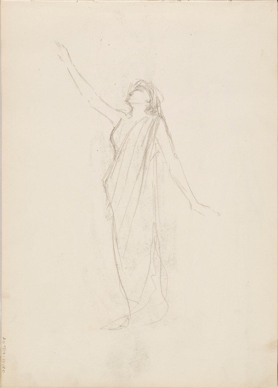 Aino Ackté als Alcestis, schets door Albert Edelfelt