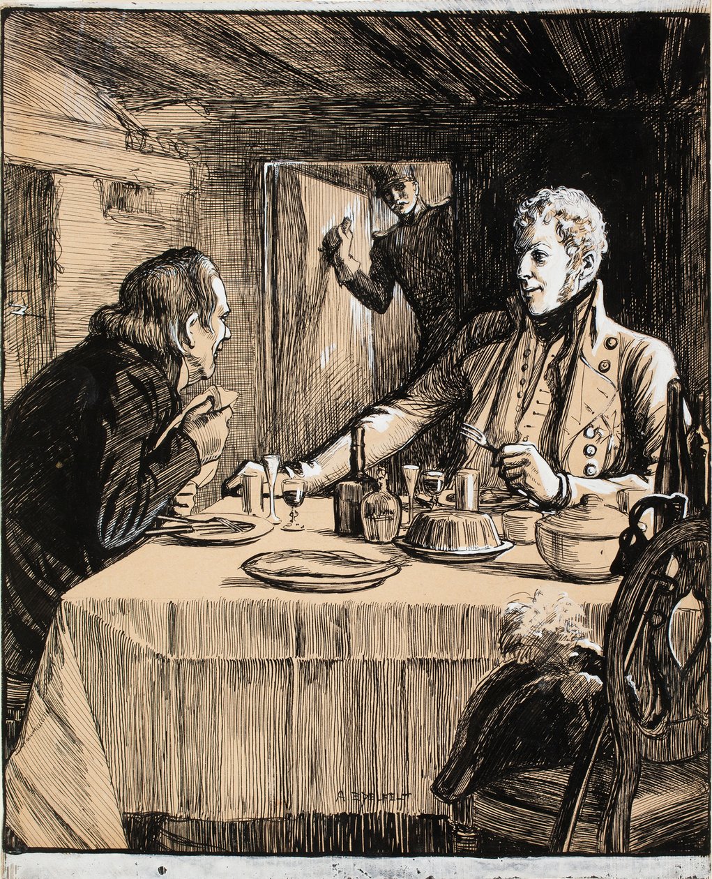 Ontbijt in Pardala uit het gedicht van Sandels door Albert Edelfelt