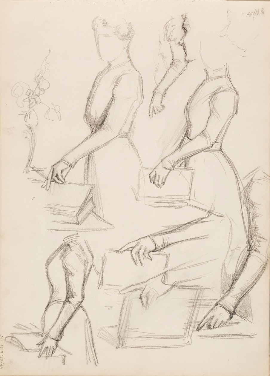 Camille Vallery-Radot, schets voor portret door Albert Edelfelt