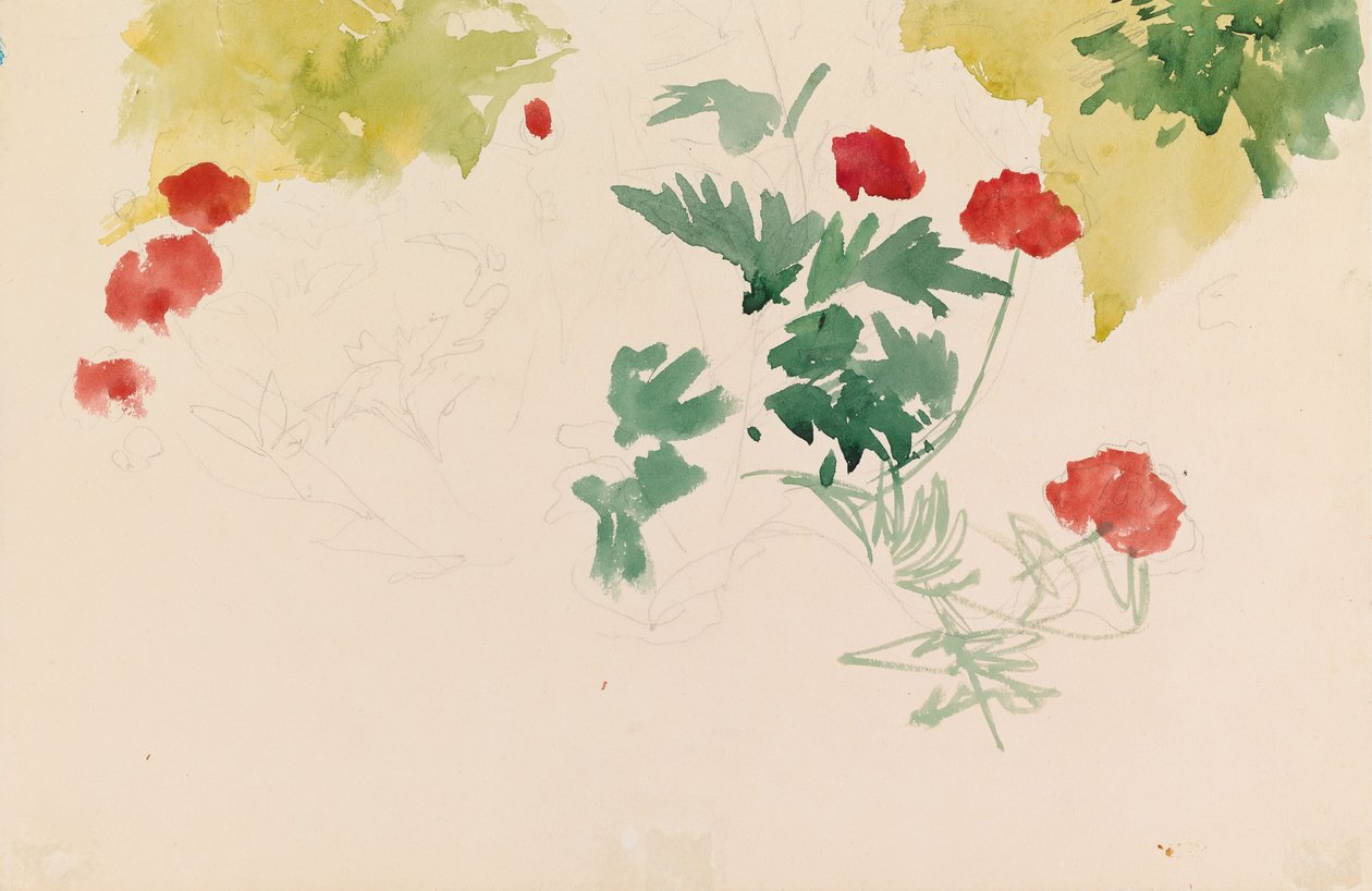 Geraniums door Albert Edelfelt