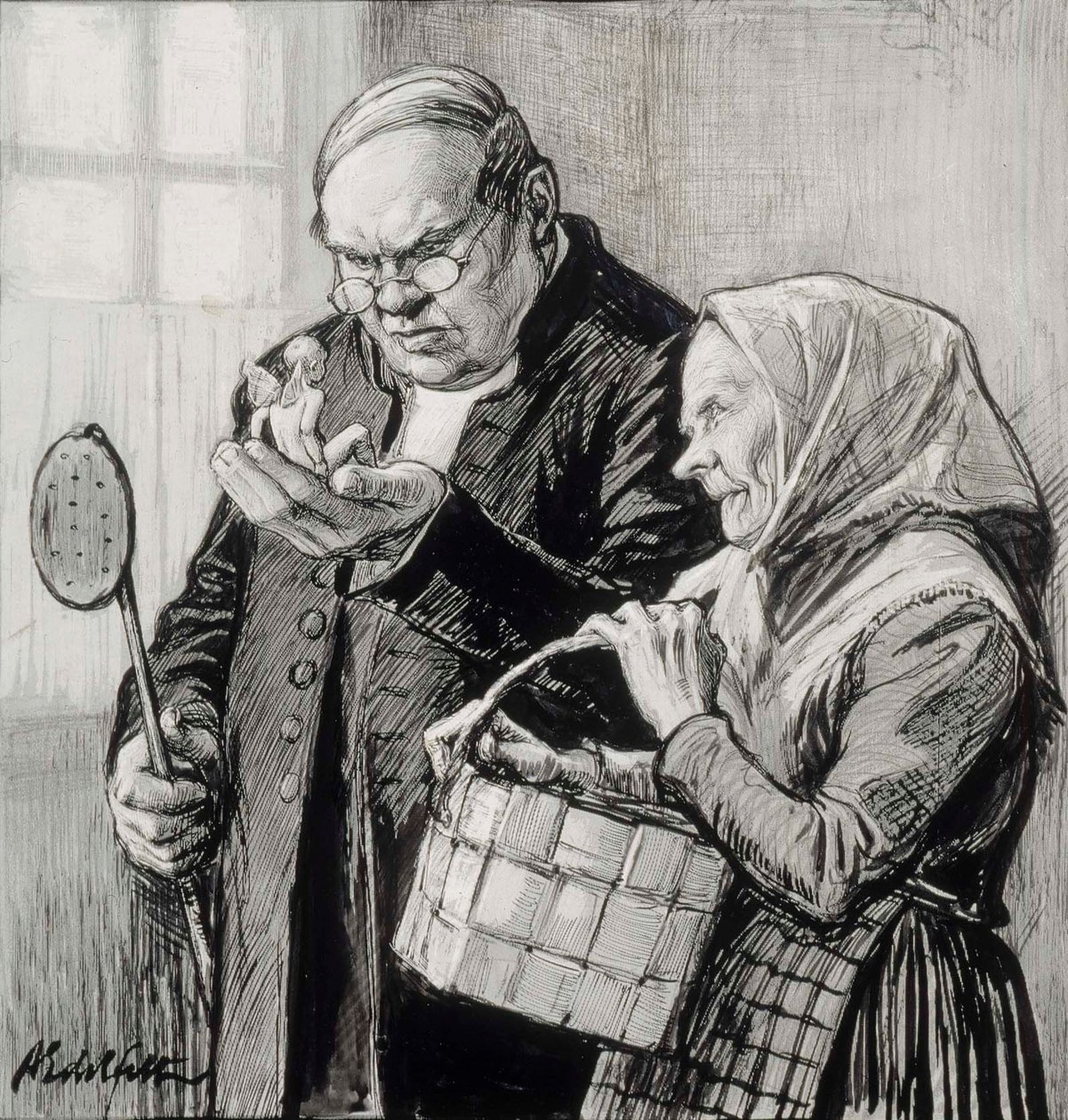 Illustratie van het kleine genie door Albert Edelfelt