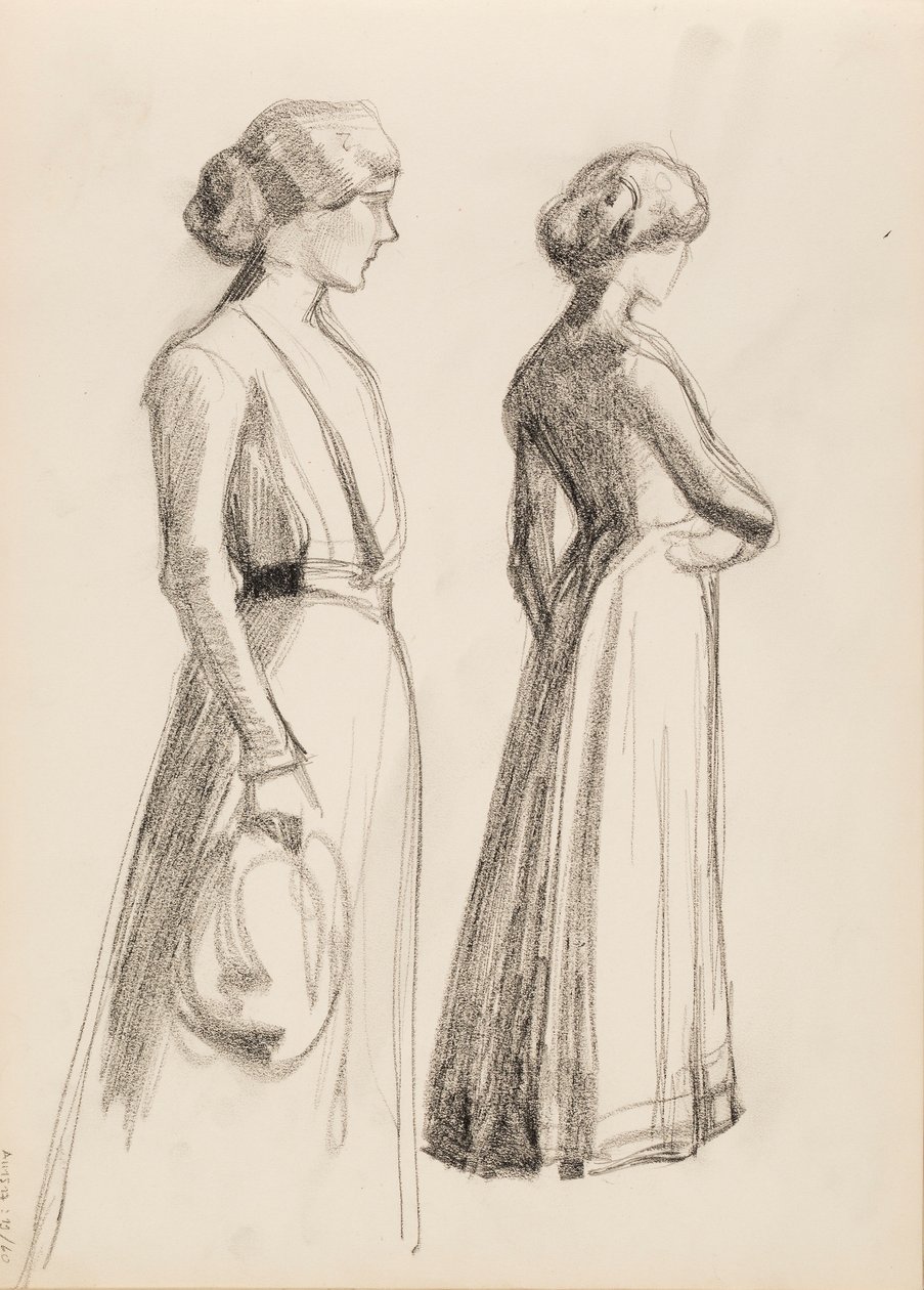 Twee vrouwelijke personages door Albert Edelfelt