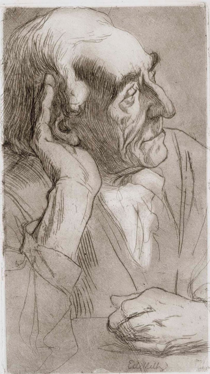 Luisterende man door Albert Edelfelt