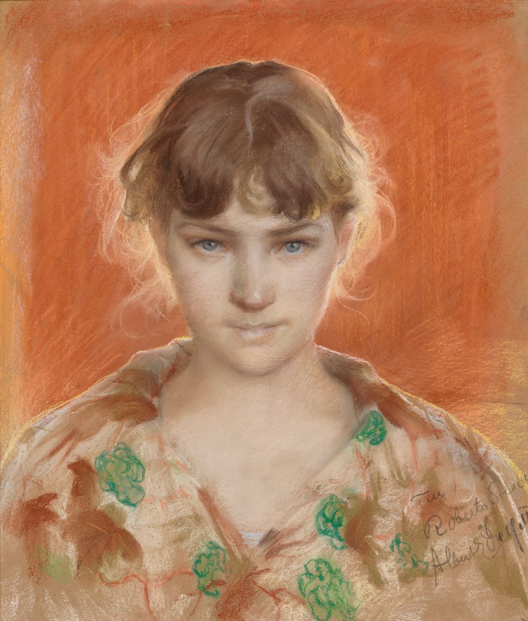 Parijs model in een kamerjas (Parijs model in een robe) door Albert Edelfelt