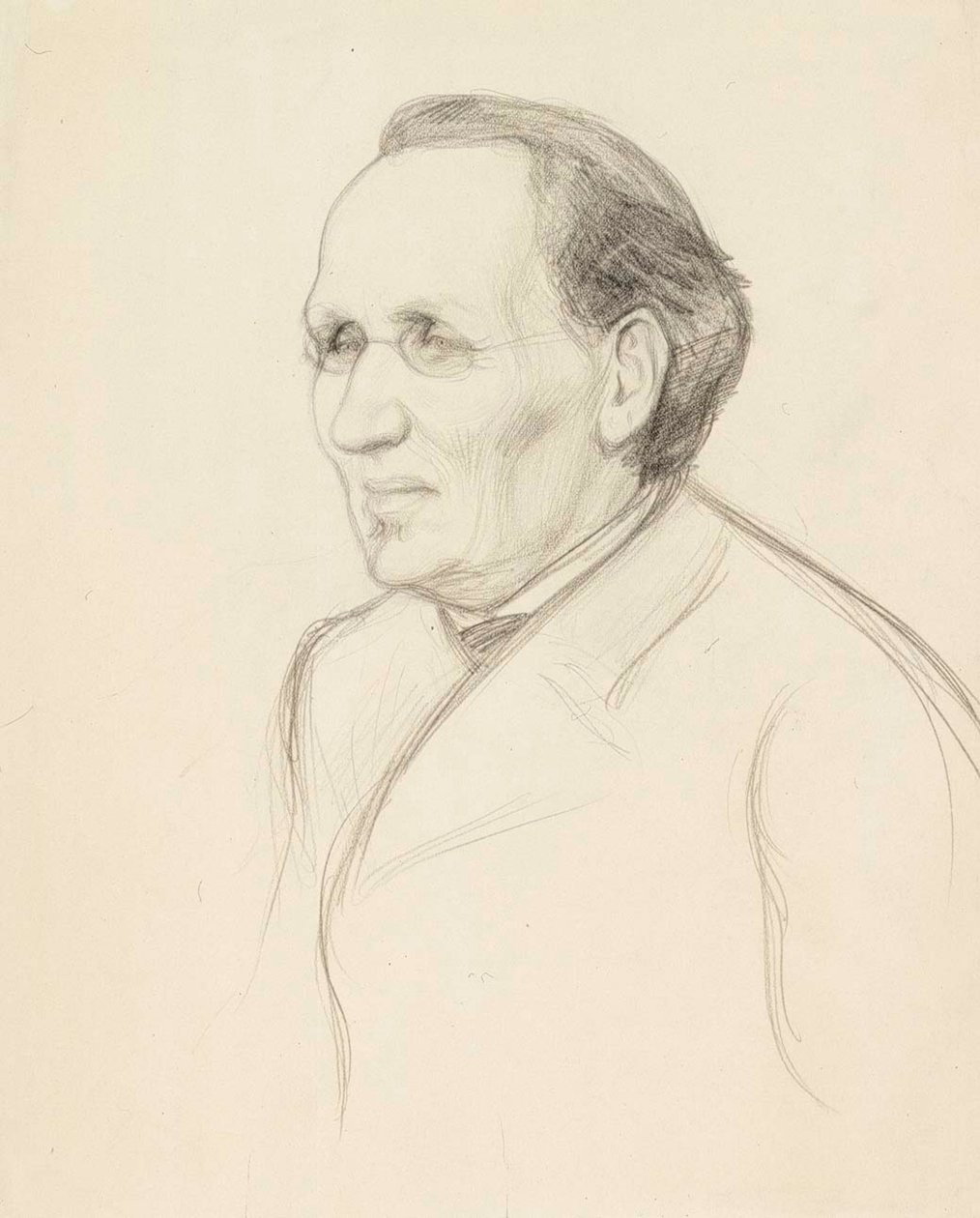 Portretstudie van professor Strömborg, buste door Albert Edelfelt