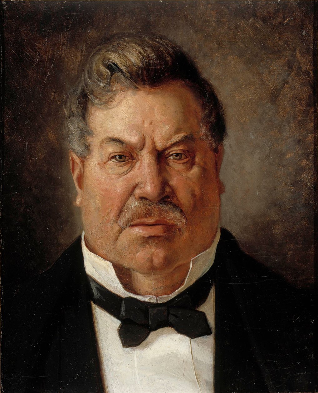 Portret van August Streng door Albert Edelfelt