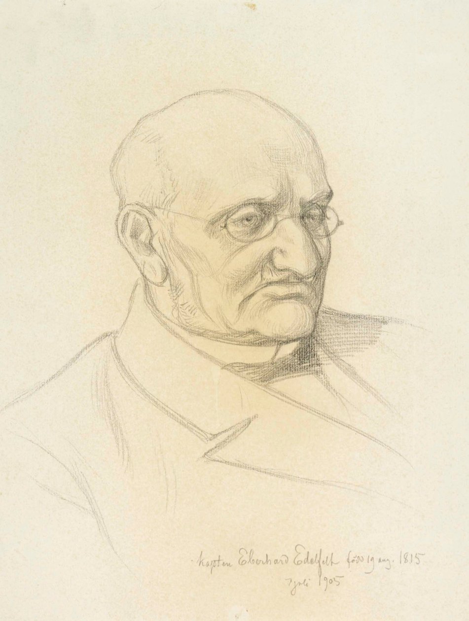 Portret van kapitein Eberhard Edelfelt door Albert Edelfelt