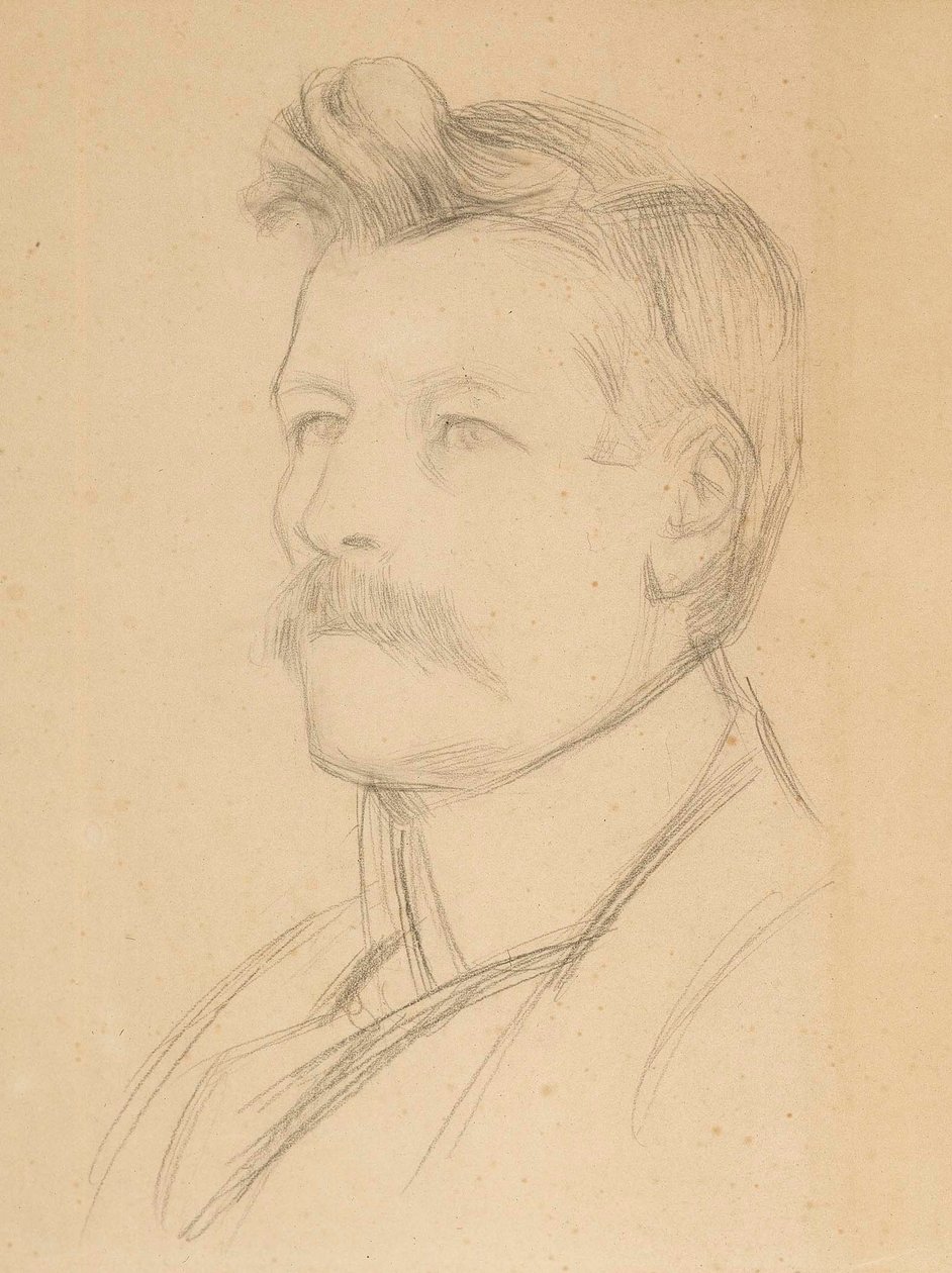 Portret van Emil Wikström, directeur door Albert Edelfelt