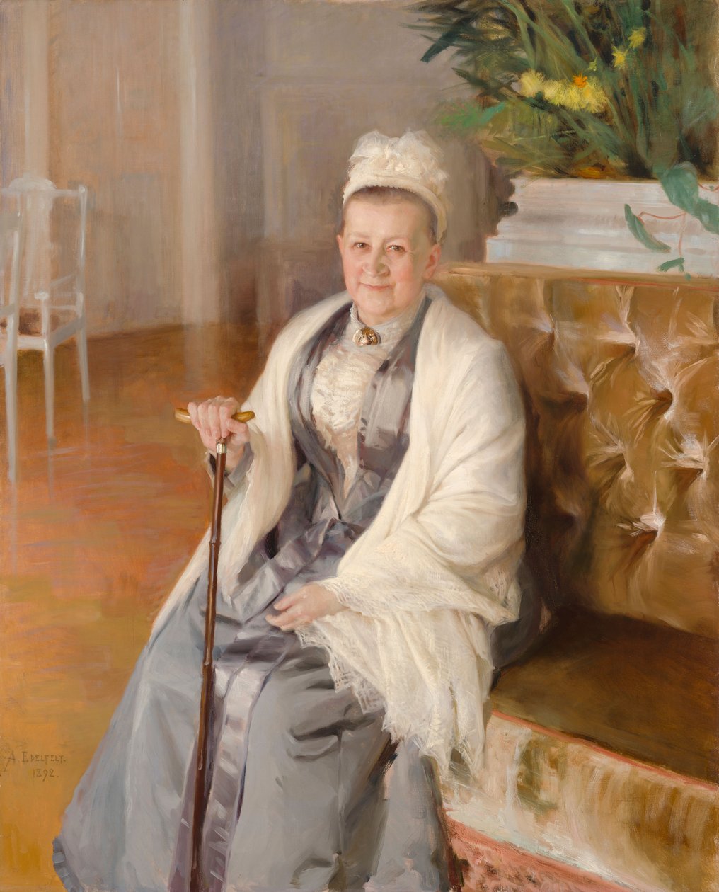 Portret van mevrouw Anna Sinebrychoff door Albert Edelfelt