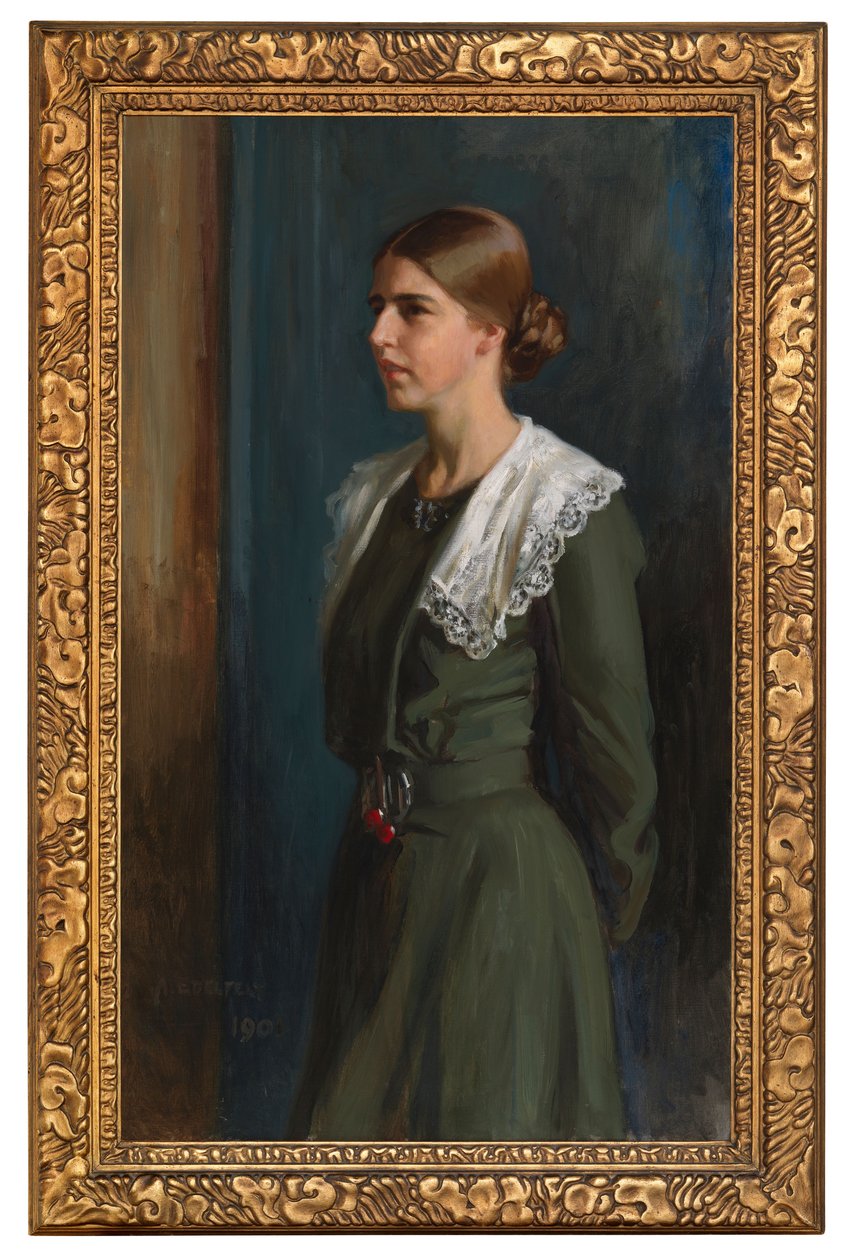 Portret van Mrs. Michaela Pooley (née Krohn) door Albert Edelfelt