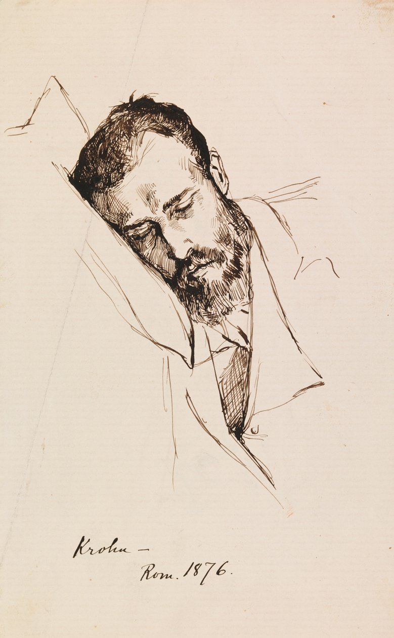 Portret van Pietro Krohn door Albert Edelfelt
