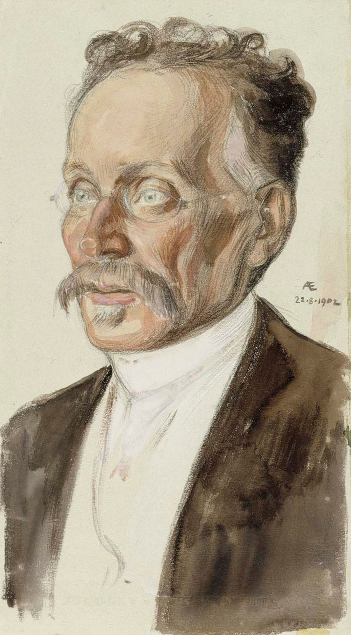 Portret van professor J. W. Runeberg door Albert Edelfelt