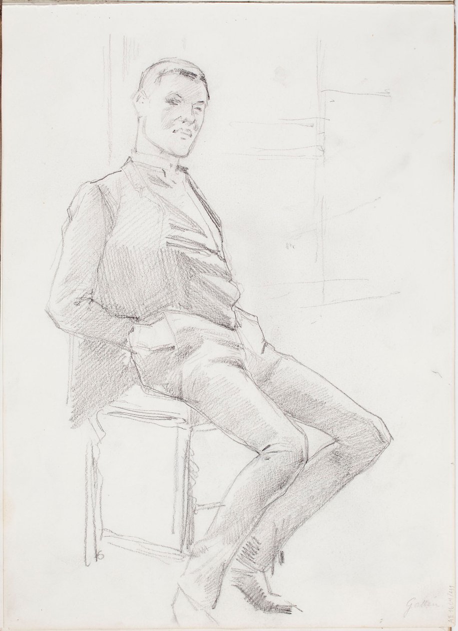Portret van een man door Albert Edelfelt