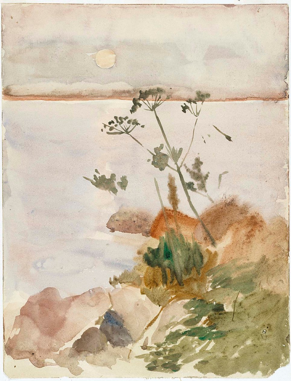 Zeekust in maanlicht door Albert Edelfelt