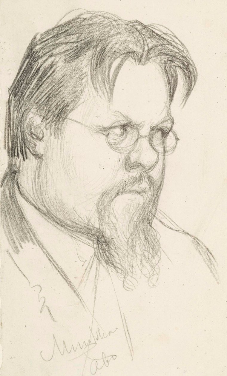 De kunstenaar Elias Muukka door Albert Edelfelt