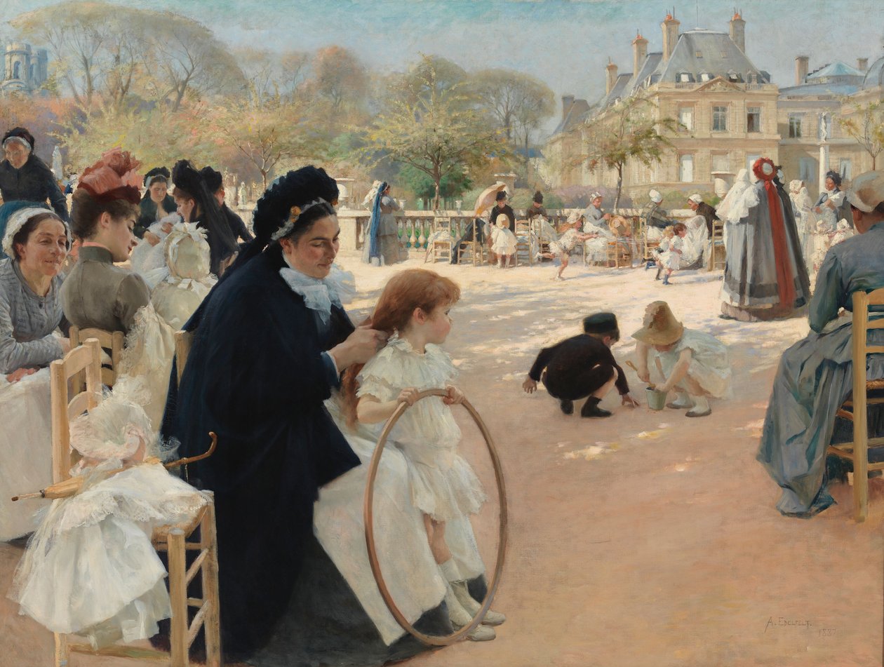 De Jardin du Luxembourg, Parijs door Albert Edelfelt