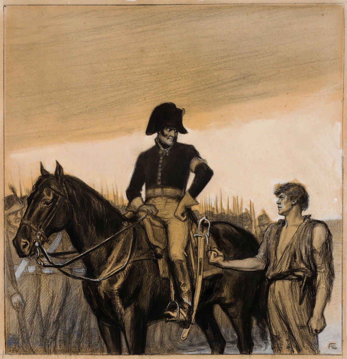 Deze vuist is mijn bescherming (originele illustratie voor de „Tales of Ensign Stål”) door Albert Edelfelt