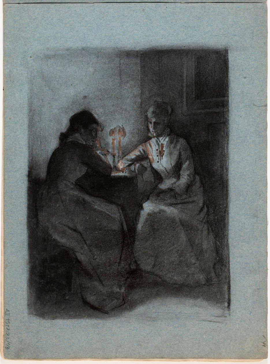 Twee vrouwen aan een tafel door Albert Edelfelt