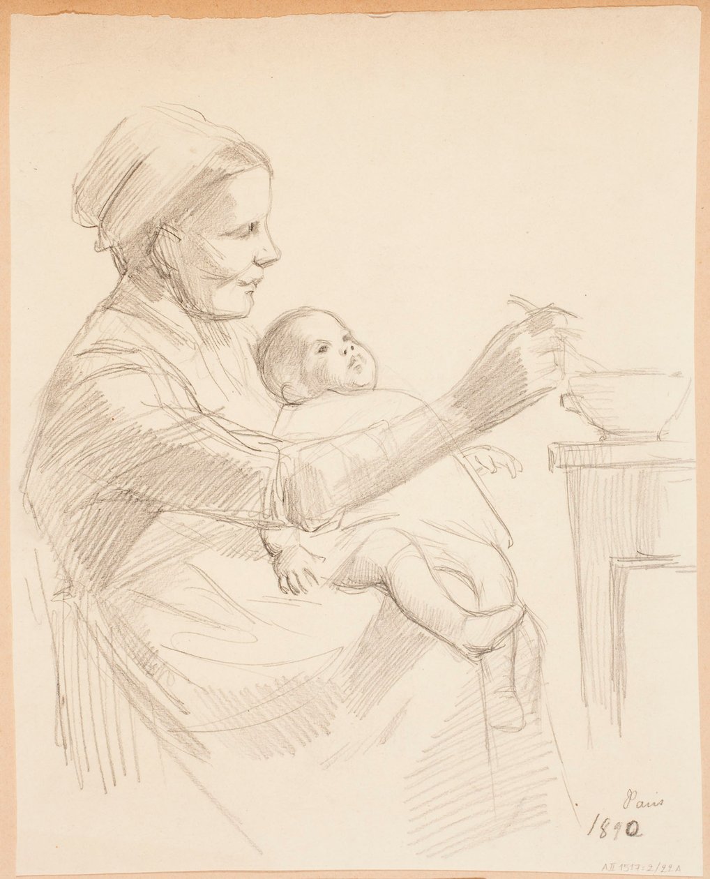 Zonder titel door Albert Edelfelt
