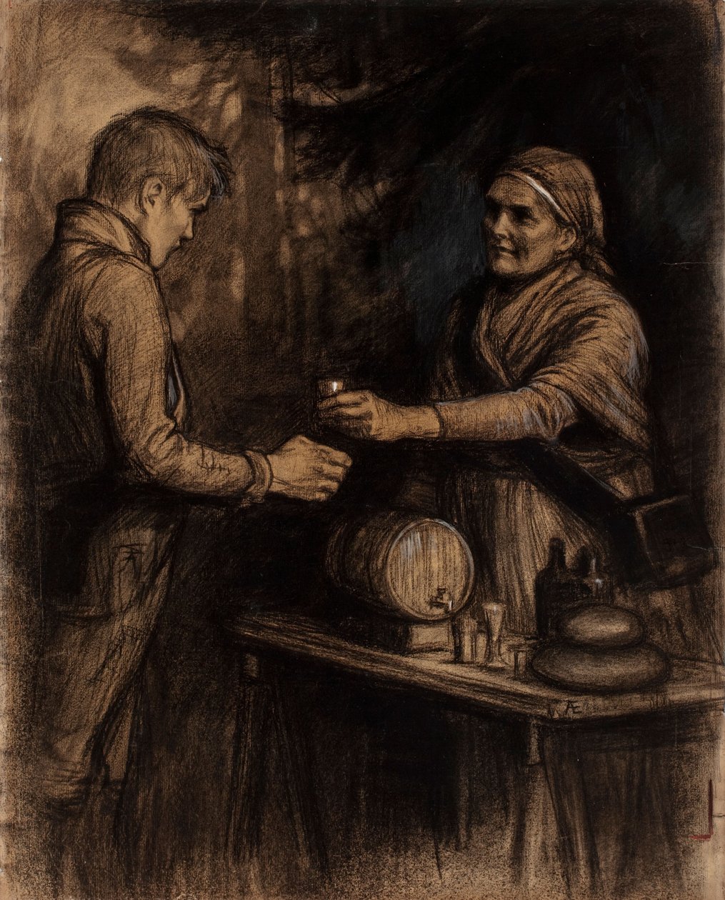 Zonder titel door Albert Edelfelt