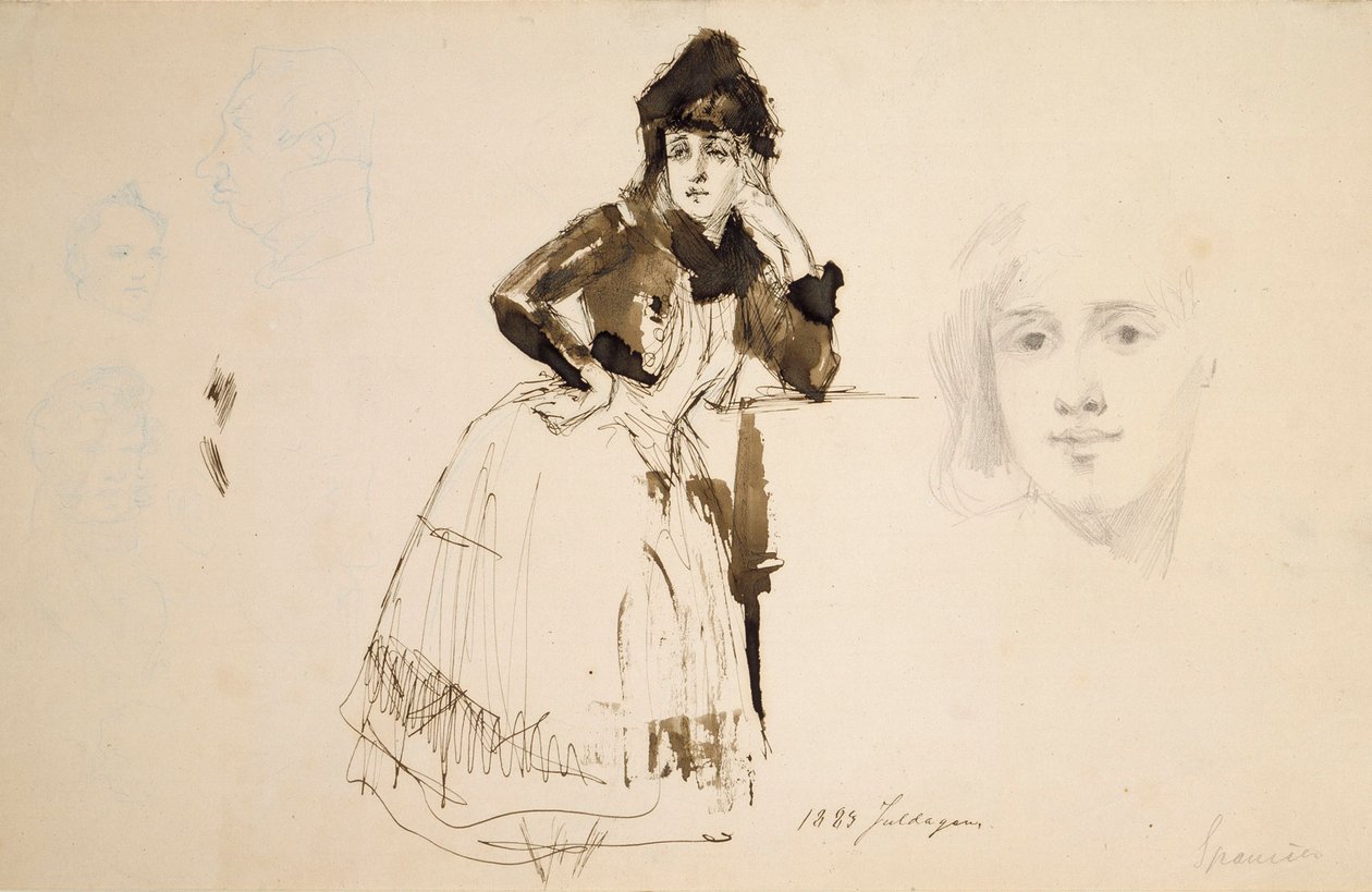 Zonder titel door Albert Edelfelt