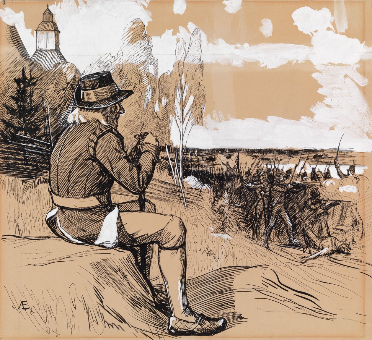 Zonder titel door Albert Edelfelt