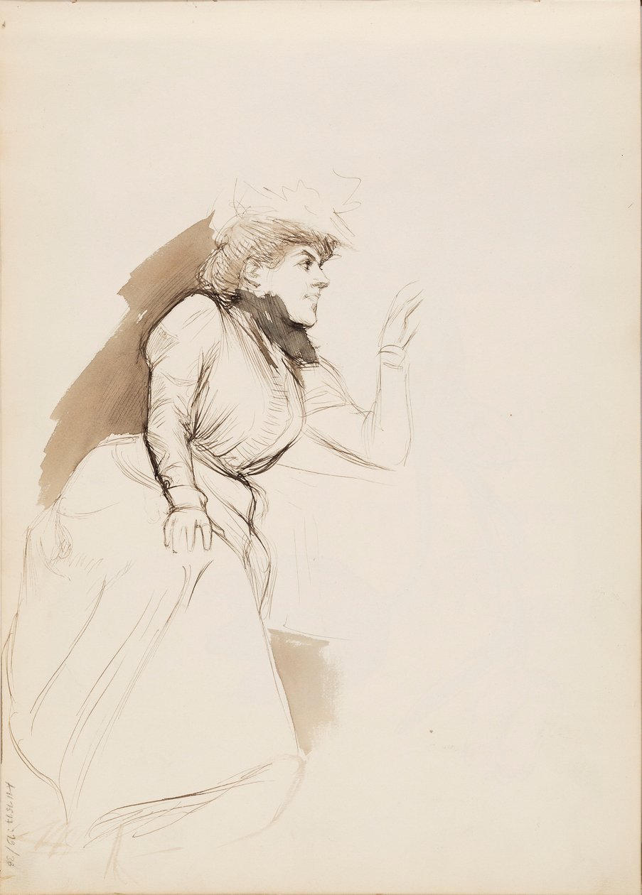 Zittende vrouw (Aino Ackté) door Albert Edelfelt