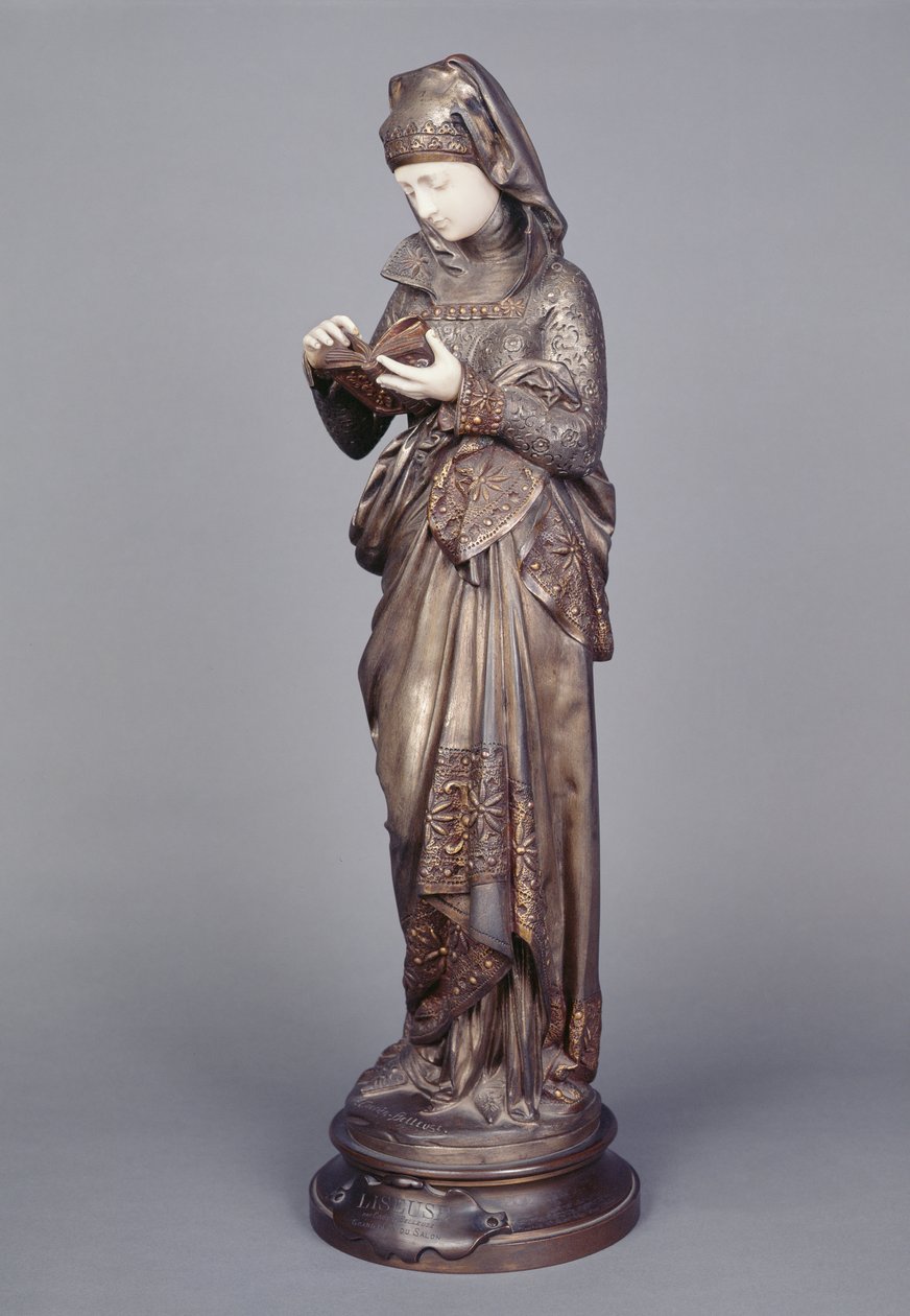 De Lezer (ivoor en bronzen sculptuur) door Albert Ernest Carrier Belleuse