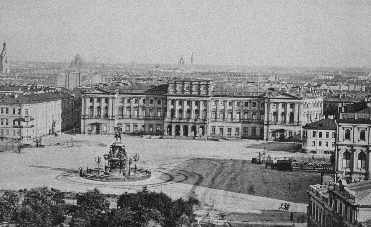 Het Mariinsky Paleis Marie Paleis op het Sint Isaacsplein in Sint-Petersburg, 1870s door Albert Felisch