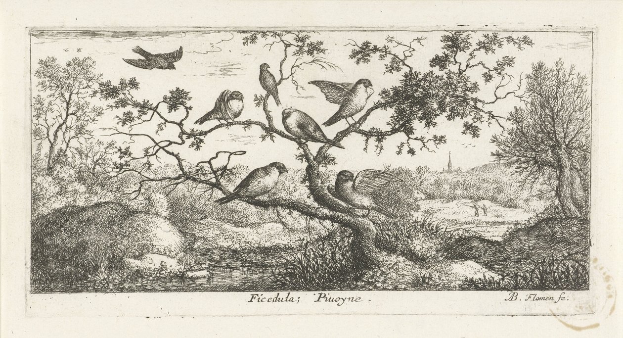 Landschap met snippen door Albert Flamen