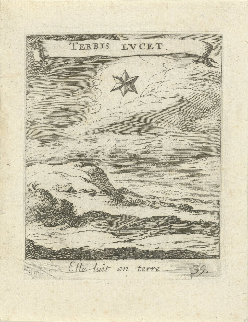 Landschap met ster door Albert Flamen