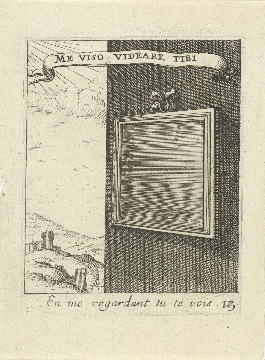 Muur met spiegel door Albert Flamen