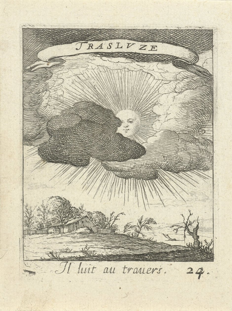 Zon achter wolken door Albert Flamen