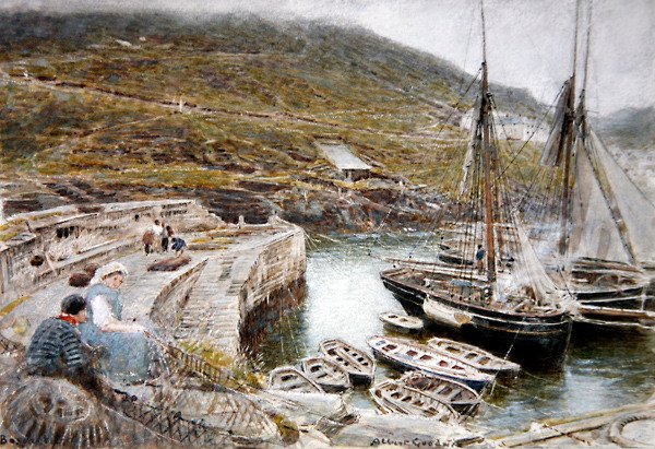 Boscastle door Albert Goodwin