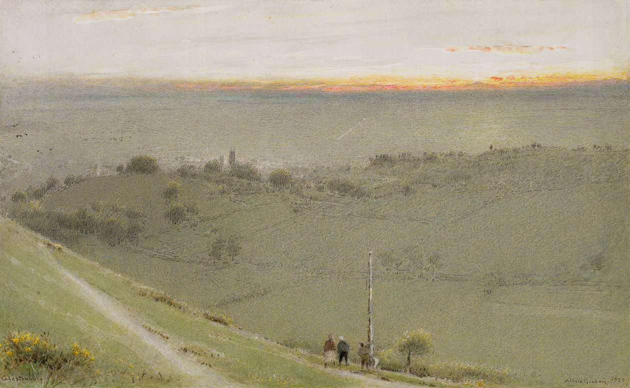 Glastonbury, 1924-25 door Albert Goodwin